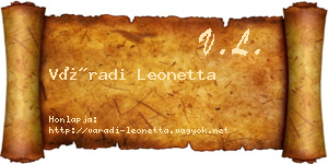 Váradi Leonetta névjegykártya