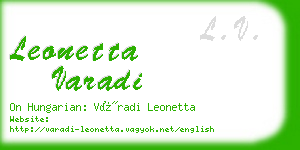 leonetta varadi business card